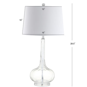 Bette 28.5" Glass Teardrop LED Table Lamp - JONATHAN Y